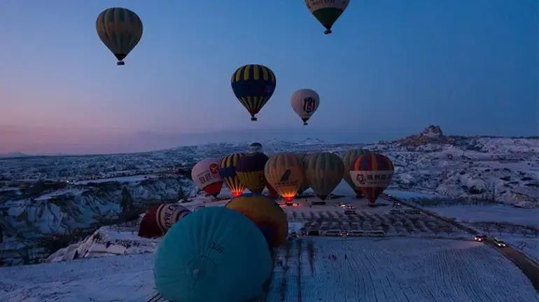Avrupa'nın kış rotalarında zirve Kapadokya'nın